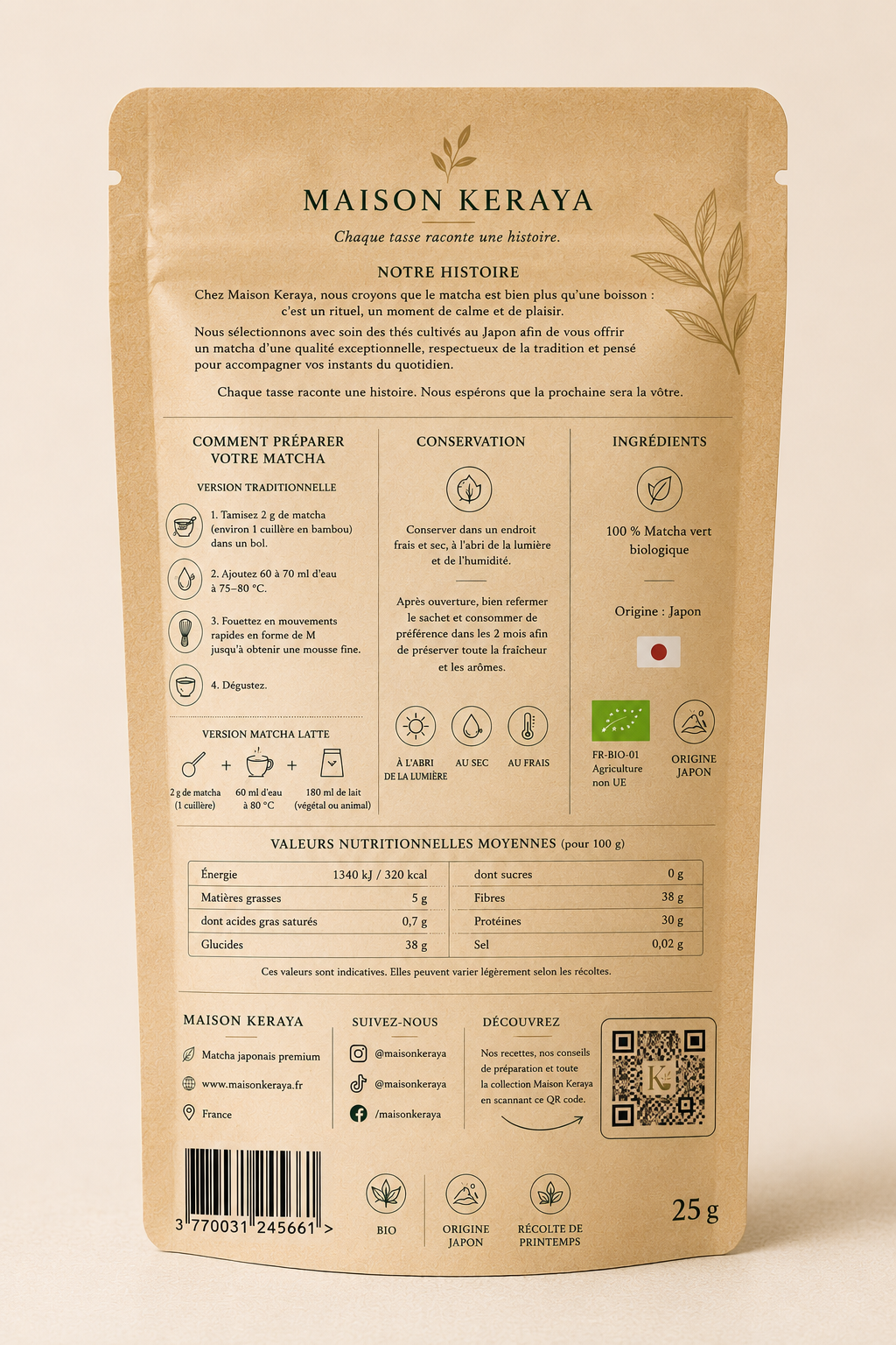 Organic Ceremonial Matcha – Maison Keraya 25g
