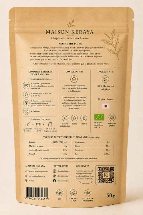 Matcha Cérémonie Bio – Maison Keraya 50g