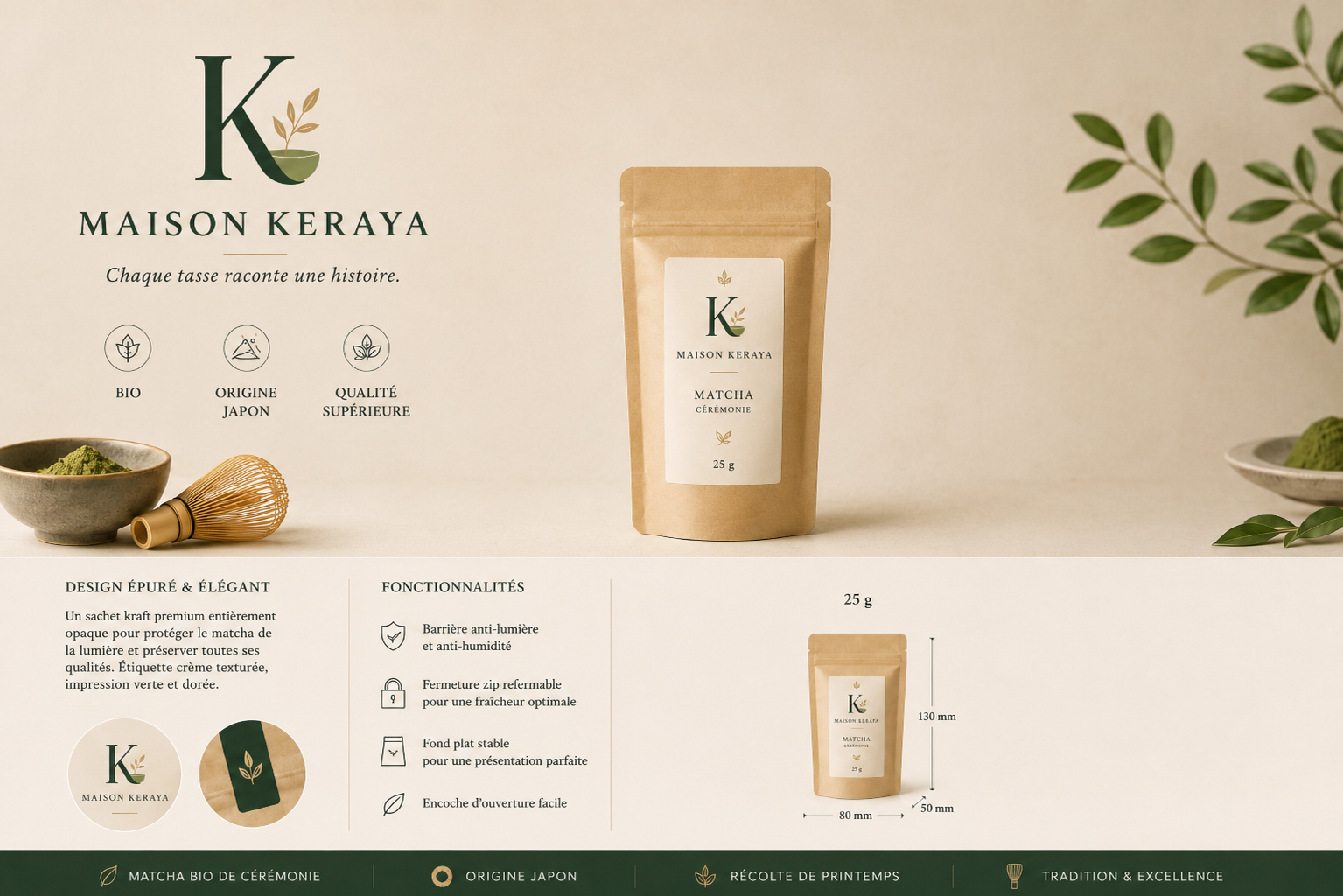 Matcha Cérémonie Bio – Maison Keraya 25g