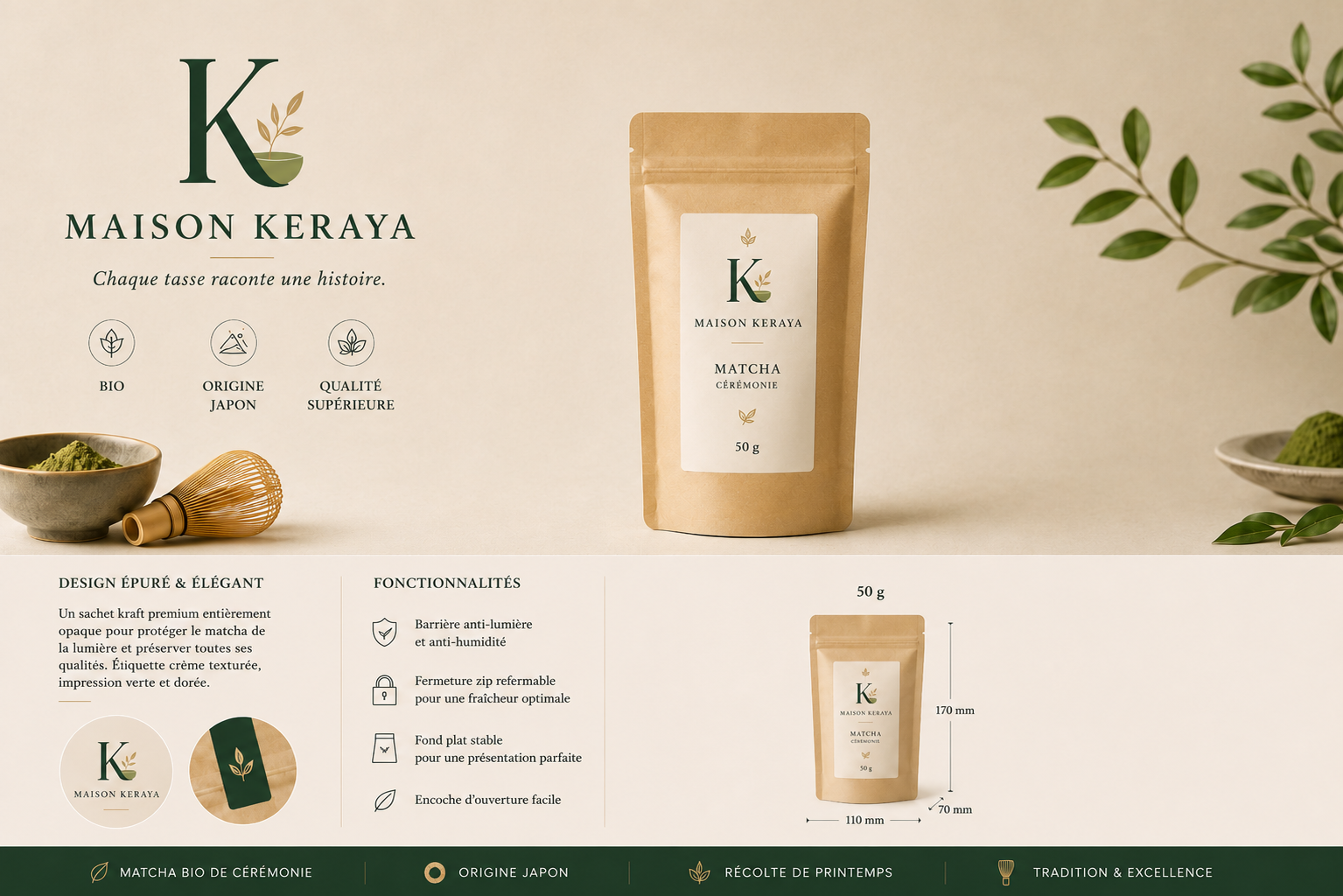 Matcha Cérémonie Bio – Maison Keraya 50g